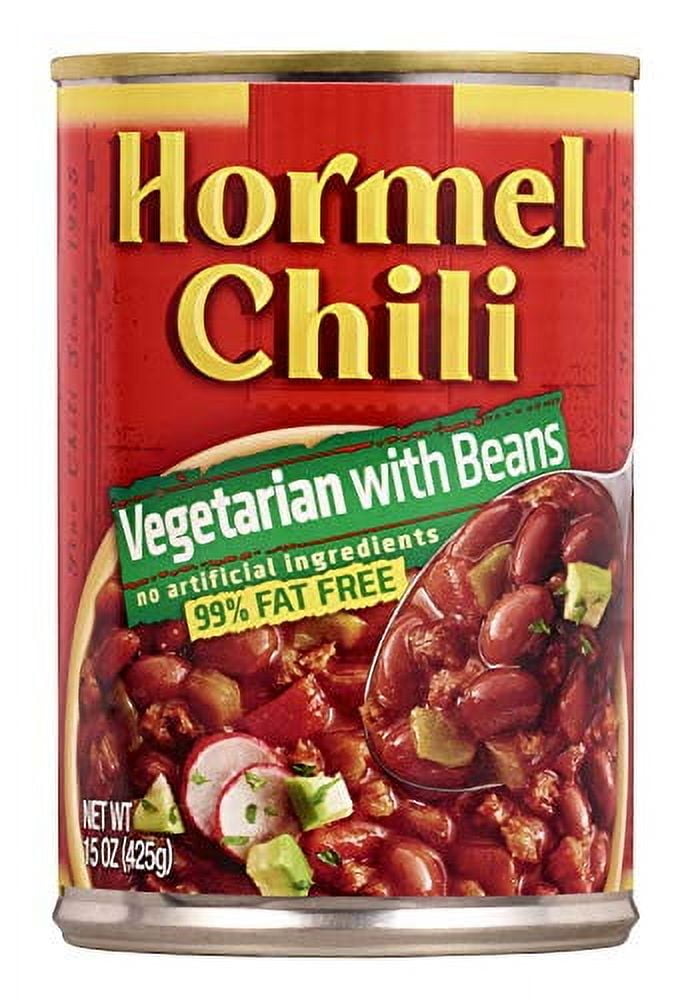 HORMEL Chili Vegetarian with Beans, 99% Fat Free, 15 Oz, 12 Pack