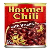 HORMEL Chili with Beans, No Artificial Ingredients, 15 oz Steel Can