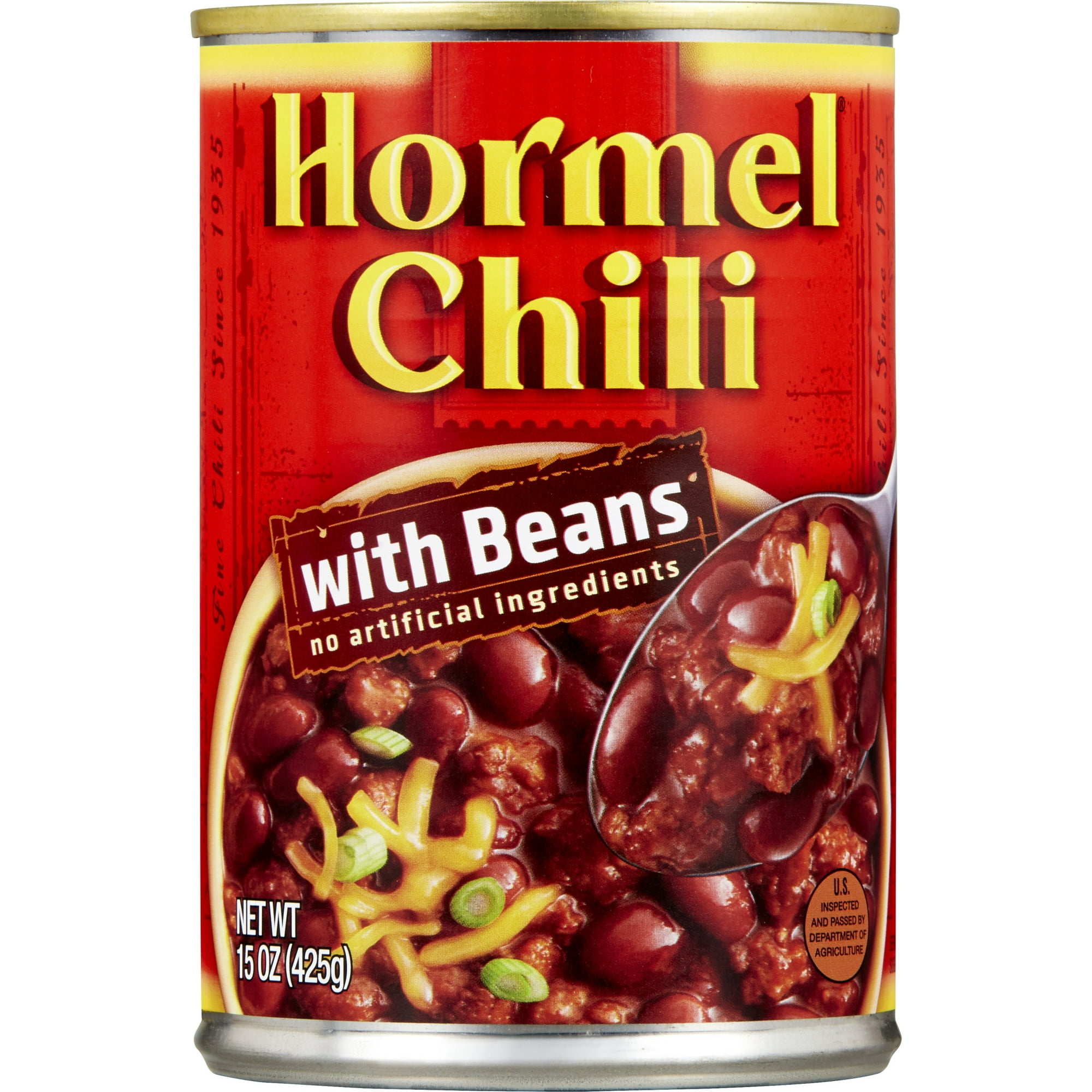 HORMEL Chili with Beans, No Artificial Ingredients, 15 oz Steel Can