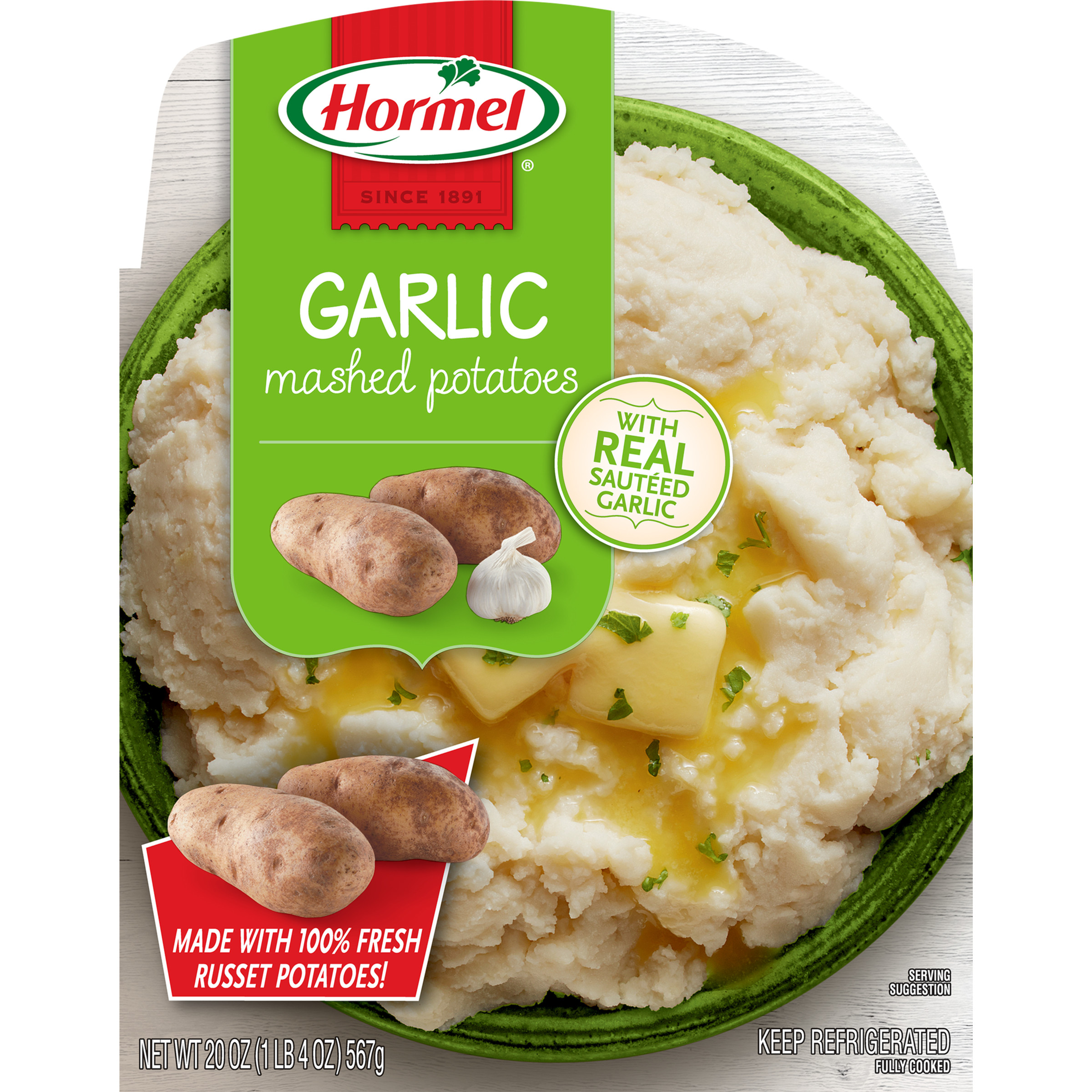HORMEL Garlic Mashed Potatoes, 20 oz Tray