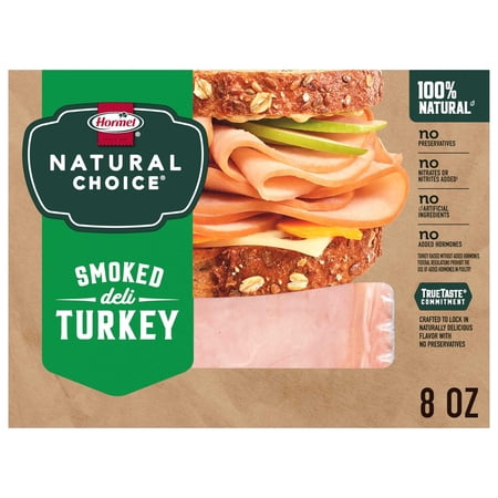 Hormel Natural Choice Smoked Turkey Deli Lunchmeat, 8 oz Resealable Package