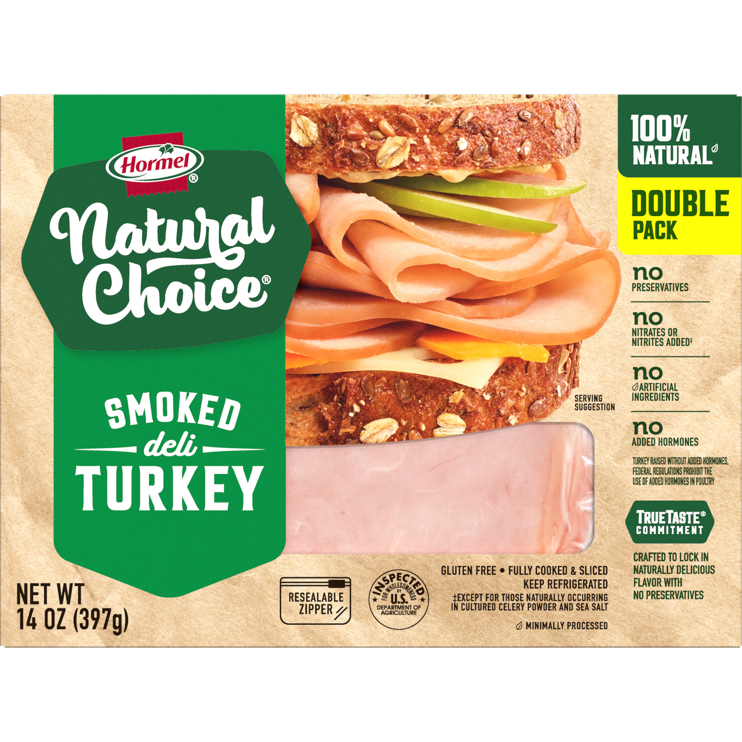 HORMEL NATURAL CHOICE Deli Meat, Gluten Free, Smoked Turkey, Serving