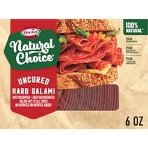 HORMEL NATURAL CHOICE Deli Meat, Gluten Free Uncured Hard Salami, Refrigerated, 6 oz Plastic Package