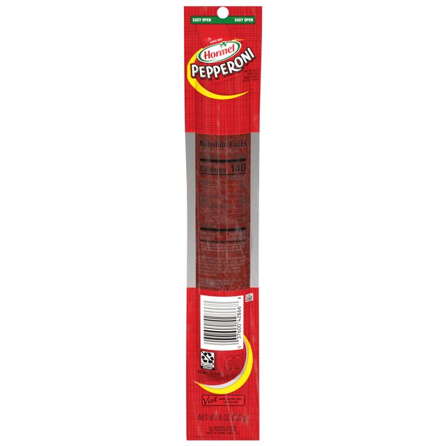 HORMEL, Pepperoni Stix, Protein Snacks, Original, 8oz Plastic Package