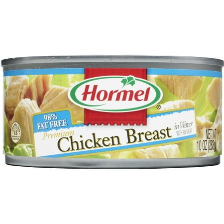 HORMEL Premium Chicken Breast In Water, Shelf-Stable, 13 grams Protein Per Serving, 10 oz Steel Can