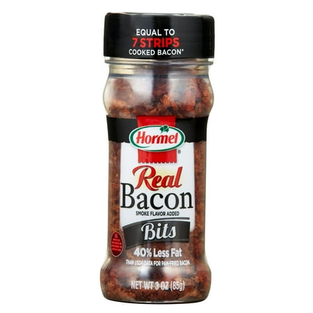 HORMEL Real Bacon Bits Topping, Salad Topping, Shelf-Stable, 3 oz Plastic Jar