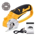 thumbnail image 1 of HORMY Cordless Electric Scissors with Blade, 3.6V Super Scissors Rechargeable with Safety Lock, for Cardboard Cutting Fabric Paper Sewing, Yellow, 1 of 11