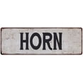 thumbnail image 1 of HORN Vintage Look Rustic Chic Metal Sign 6x18 106180036098, 1 of 1