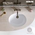 thumbnail image 1 of HOROW 15.75'' White Vitreous China Oval Undermount Bathroom Sink with Overflow, HWTP-R5040D, 1 of 5