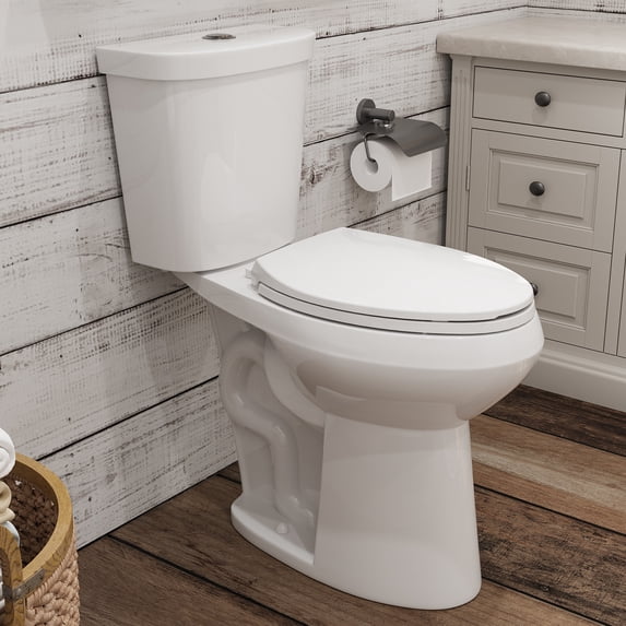 HOROW 21 in. Extra Tall 2-Piece High-Efficiency 1.28 GPF Dual Flush Elongated Toilet Flush Seat Included