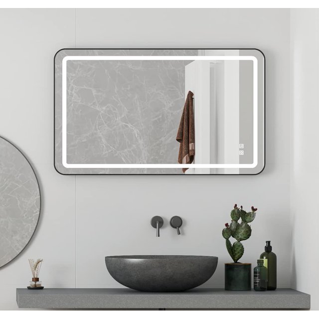 HOROW Bathroom Mirror with Led Lights 20"x28" Front and Backlit