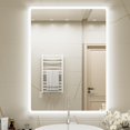 HOROW Bathroom Mirror with Led Lights 20"x28" Front and Backlit