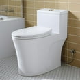thumbnail image 1 of HOROW Compact One Piece Toilet 10" Rough-in Elongated 0.8/1.28 GPF and MAP 1000g with Comfortable Seat Height 17.3" Dual Flush, 1 of 11