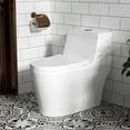 thumbnail image 1 of HOROW Dual-Flush 1.28GPF Elongated One-Piece Toilet (Soft Close Seat Included), 12'' Rough-In, 1 of 11