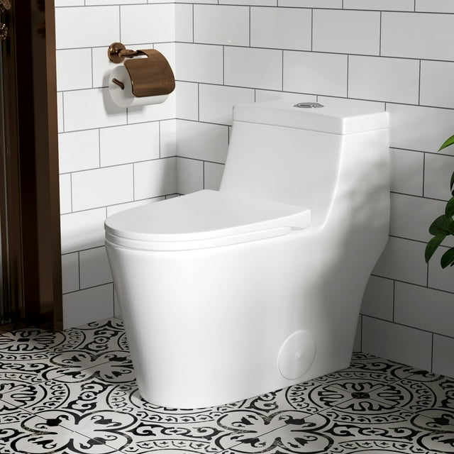 HOROW DualFlush 1.28GPF Elongated OnePiece Toilet (Soft Close Seat