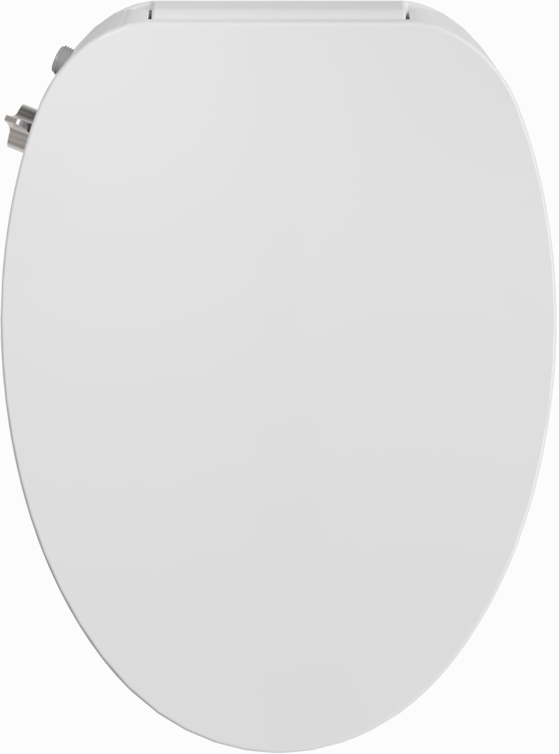 HOROW Elongated Bidet Toilet Seat with Quiet-Close, Non-Electric Bidet Toilet Attachment Fits for T0338W Toilet, Adjustable Nozzles Seat White Side Button Control