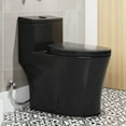 thumbnail image 1 of HOROW Elongated One Piece Toilet Compact Dual Flush W/17.3" ADA Seat Height Matte Black 10" Rough-in, 1 of 13