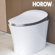 HOROW Smart Toilet, Heated Bidet with Dryer & Warm Water, Heated Seat, Auto Close Toilet Seat, Remote Control