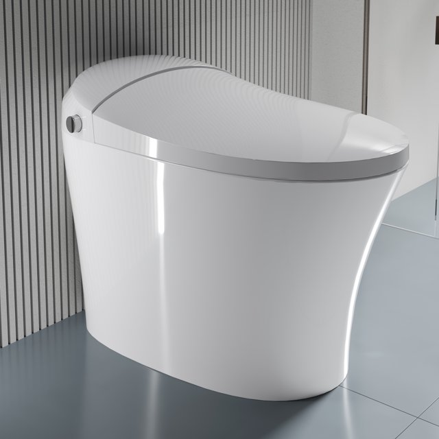 HOROW Tankless Toilet, Compact One Piece Smart Toilet with Heating Seat
