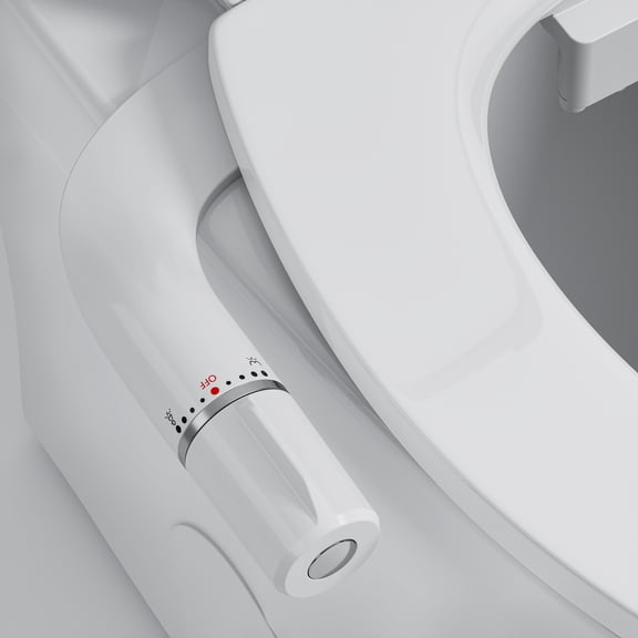 HOROW Ultra-Slim Bidet, Non-Electric Dual Nozzle Feminine Wash Fresh Water Sprayer, Adjustable Water Pressure, Bidet for Toilet Seat Attachment, Stainless Steel Inlet Badays