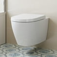 thumbnail image 1 of HOROW Wall Hung Toilet,with Soft Closing Seat,Round Floating Bowl, Rear Outlet Space Saving,White, 1 of 14