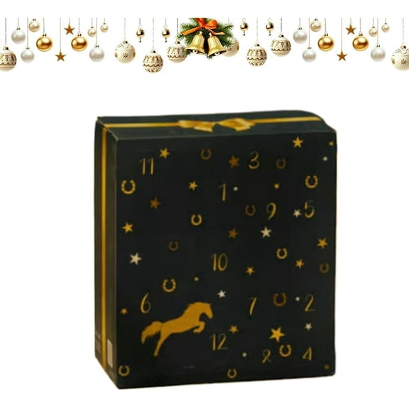 HORSE Advent Calendar 2025 - Winter Sky Design Horse Countdown Calendar with 24 Days Horse Gifts and Surprises | A Great Christmas Gift for Horse Owners, Riders, and Stables (Black)