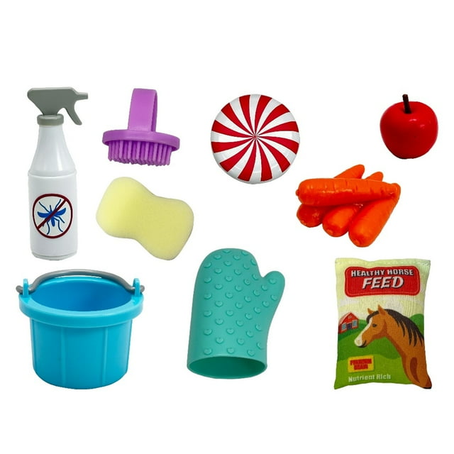 My Life As Horse Care Accessory Set for 18 in Dolls, 9 Pieces