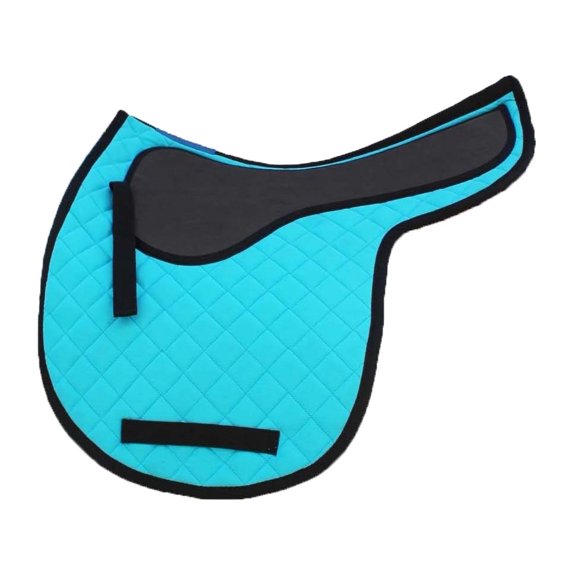 HORSE Quilted ENGLISH Jumping SADDLE Pad CONTOURED Gel Riding Turquoise 72F16TR