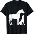 thumbnail image 1 of HORSE and DOG Motif for women and men. Horse Dog Lover T-Shirt, 1 of 4
