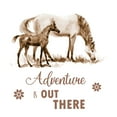 thumbnail image 1 of HORSES - Young & Adult Horses Decoration Sticker Adventure Is Out There Lettering Art Quotes Design Vinyl Home Bedroom Wall Decal Sticker 20" x 20", 1 of 4