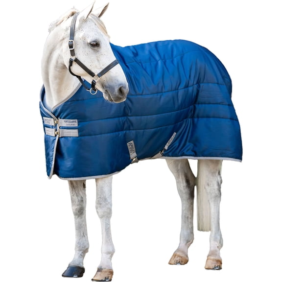 HORSEWARE IRELAND Amigo Ripstop Insulator Stable 350g Blanket, Color: Navy/Titanium Grey, Size: 78