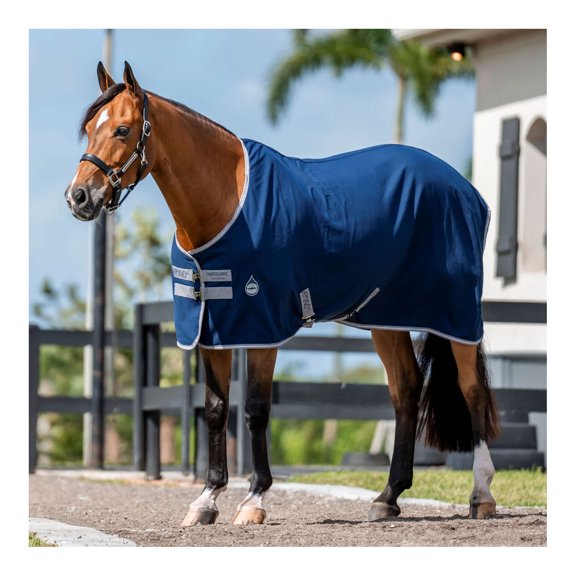 HORSEWARE IRELAND Amigo Stable Sheet, Color: Navy/Titanium Gray & Silver, Size: 75 (ADRF22-BJI0-75)