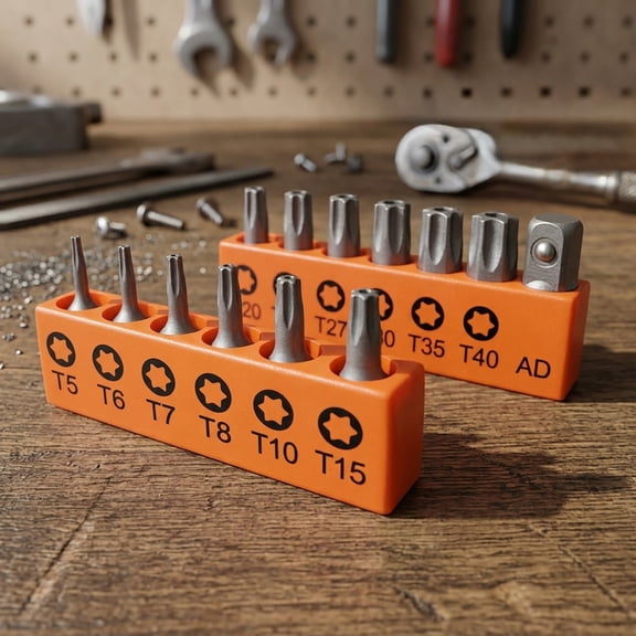 14-Piece Tamper Resistant Star Bits, S2 Alloy Steel, T5 - T40 Security Torx Bit Set