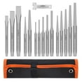 thumbnail image 1 of HORUSDY 16 Piece Punch and Chisel Set Including Taper Punch Cold Chisels Pin Punch Center Punch With Cloth Bag, 1 of 10