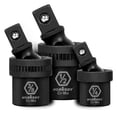 thumbnail image 1 of HORUSDY 3PCS Impact Universal Joint Swivel Socket Adapter Set 1/4" 3/8” 1/2" Drive 360°, 1 of 5