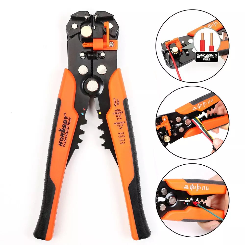 VANJOIN 7-Inch Wire Stripper Cutter - Multi-Tool For Stripping, Cutting, Crimping 0.8-2.6mm Wires, Ergonomic Grip