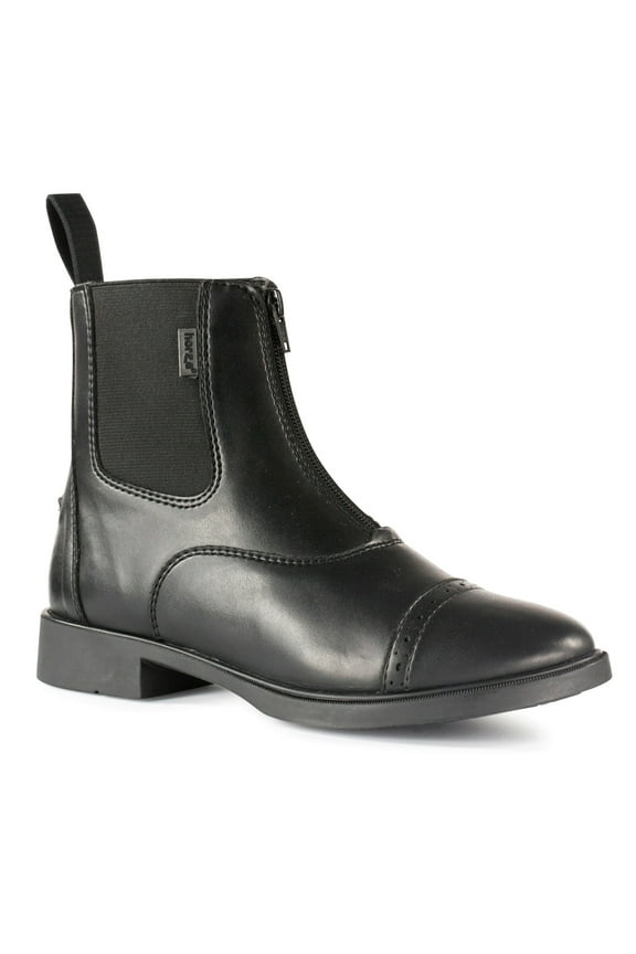 Adult Female Wexford Front Zip Paddock Boots, Color: Black, Size: 10.5