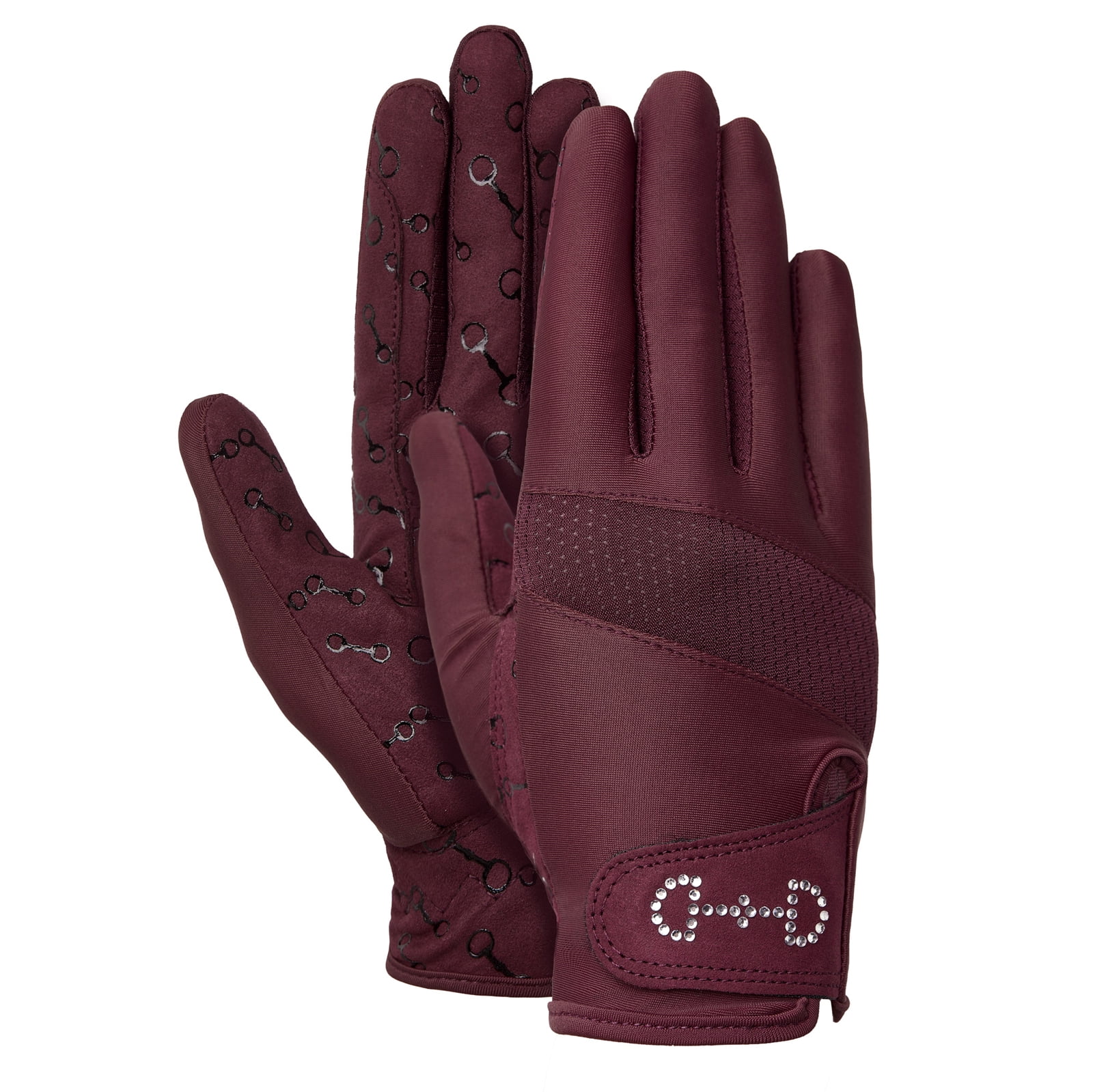 HORZE Arielle Kids' Equestrian Summer Riding Gloves with Mesh and ...