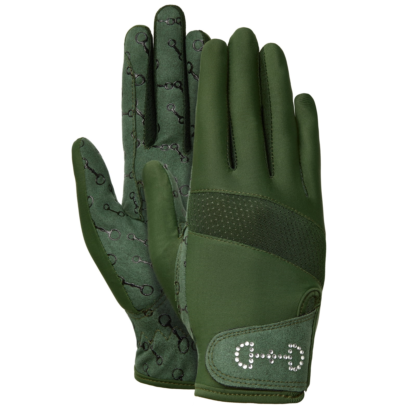 HORZE Arielle Kids' Equestrian Summer Riding Gloves with Mesh and ...