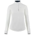 thumbnail image 1 of HORZE Blaire Women's Long-Sleeved Functional Show Shirt, Color: White/Dark Navy, Size: 12 (33209-WH/VDB-12), 1 of 3