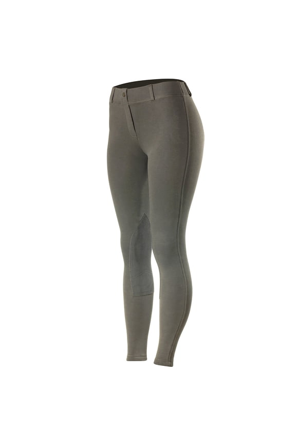 Ella Women’s Pull-On Knee Patch Breeches, Color: Dark Grey, Size: 26 (36260-DG-26)
