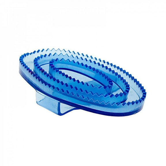 HORZE Flexible Rubber Curry Comb Large - Blue - One Size