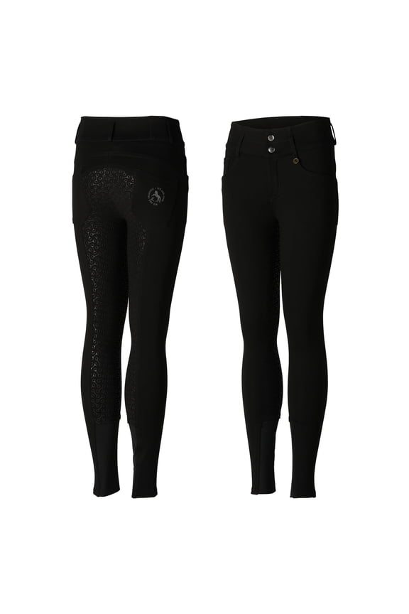 Kids' Tara Equestrian High Waist Full Seat Silicone Grip Riding Breeches