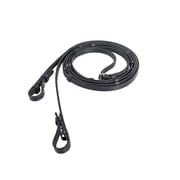 HORZE Laelia Leather Reins with Stops - Black - Pony