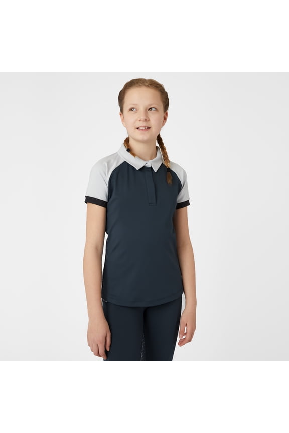 Laura Kids' Equestrian Moisture Wicking Short Sleeve Training Shirt with Mesh