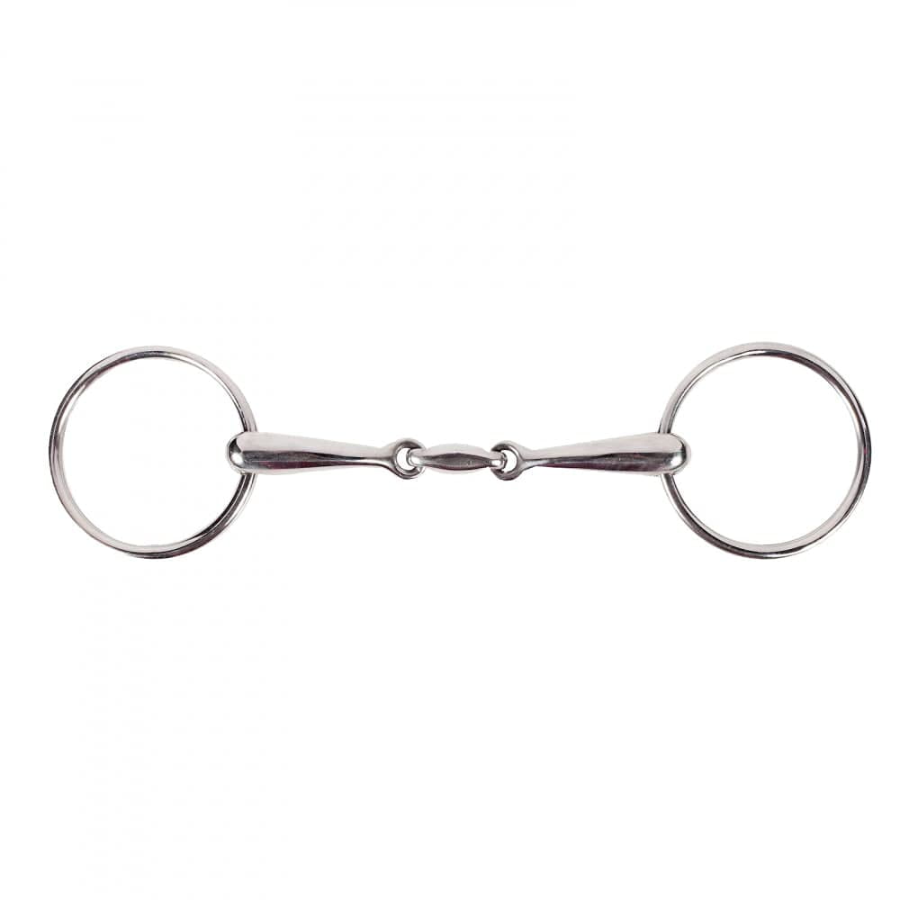 HORZE Lozenge Link English Snaffle Bit - 4 3/4 Inch, Stainless Steel, For Double Bridle