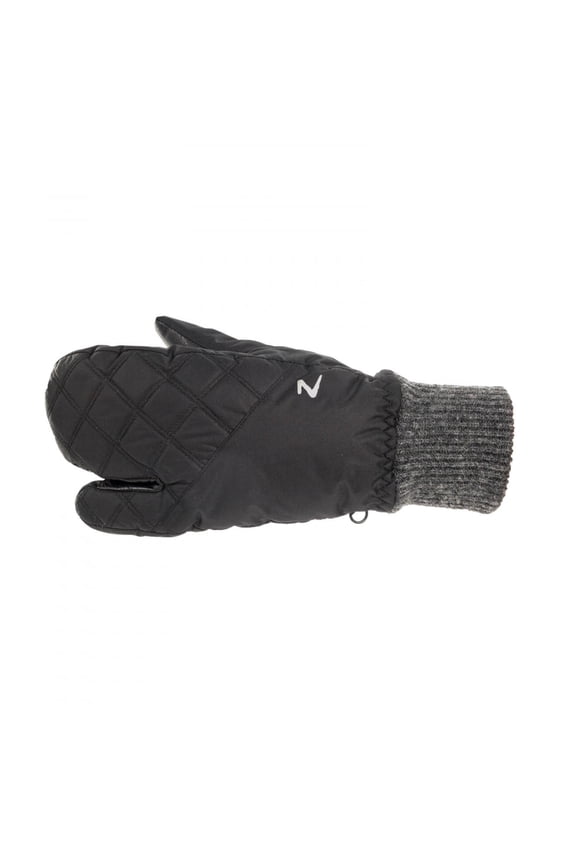 Padded Winter 3-Finger Fleece Horse Riding Equestrian Mittens - Black - 8