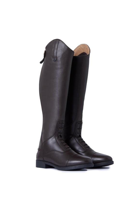 Rover Women's Synthetic Leather Classic Tall Field Riding Boots | Water-Resistant with Laces and Rear Zipper