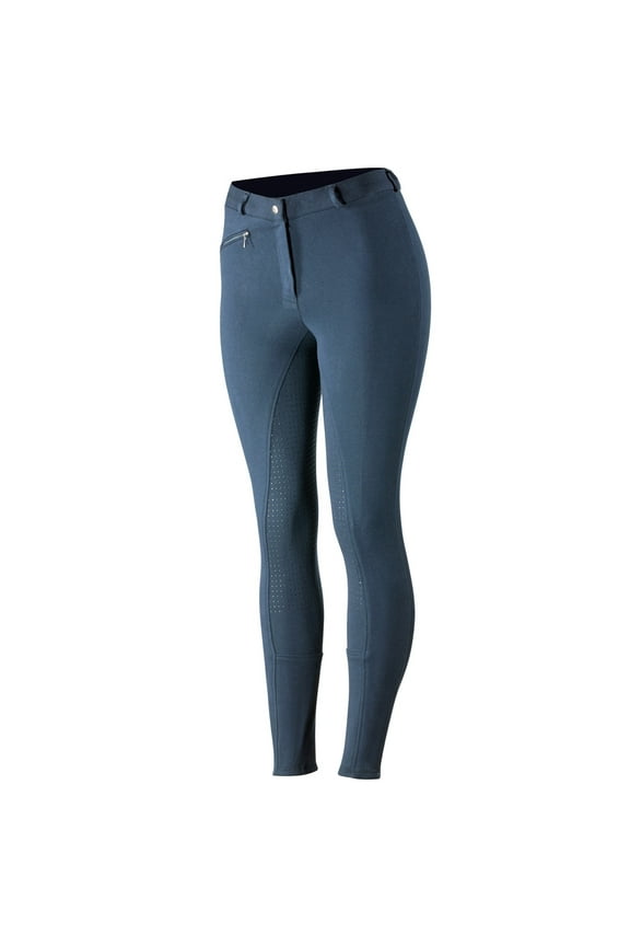 Active Women's Horse Riding Pants Breeches - Silicone Full Seat - Peacoat Dark Blue - Size 34