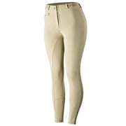 HORZE Women's Active Silicone Grip Full Seat Breeches, Color: Tan, Size: 24 (36277-LBR-24)